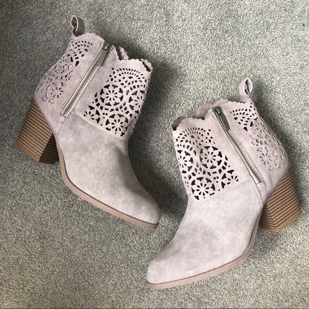 NWOB Laser Cut Ankle Boot